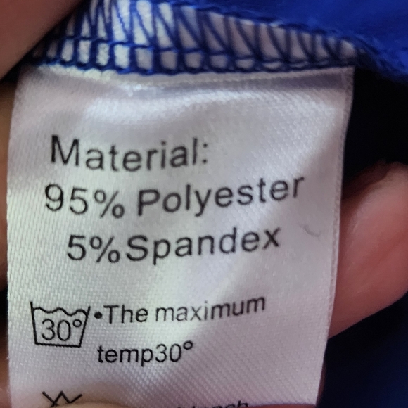 Blue Puff Sleeve Blouse with Short Sleeves - Picture 3 of 5